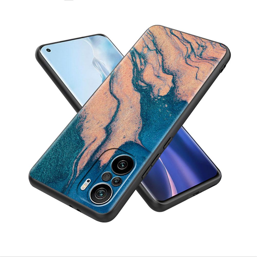 Husă Pentru Xiaomi Mi Poco X3 NFC X4 Pro F3 F4 GT M4 M3 F1 C40 11 Lite 11T Silicon Moale Funda Acoperire Telefon Marmură Artă Estetică