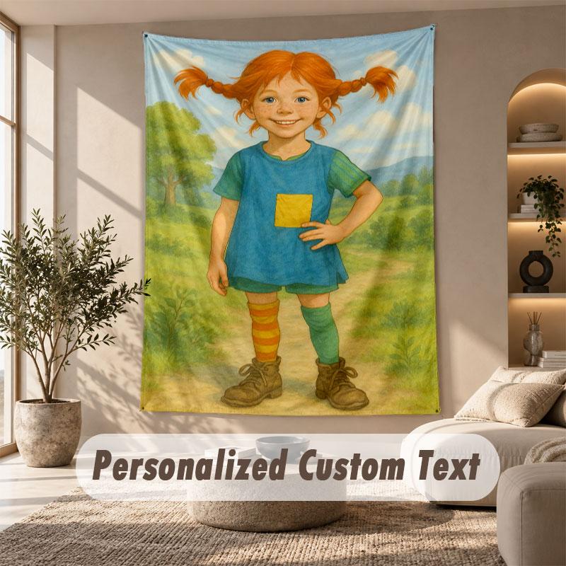 Wall Hanging Tapestry Art Cloth Bedroom Room Background DecorPippi Longstocking