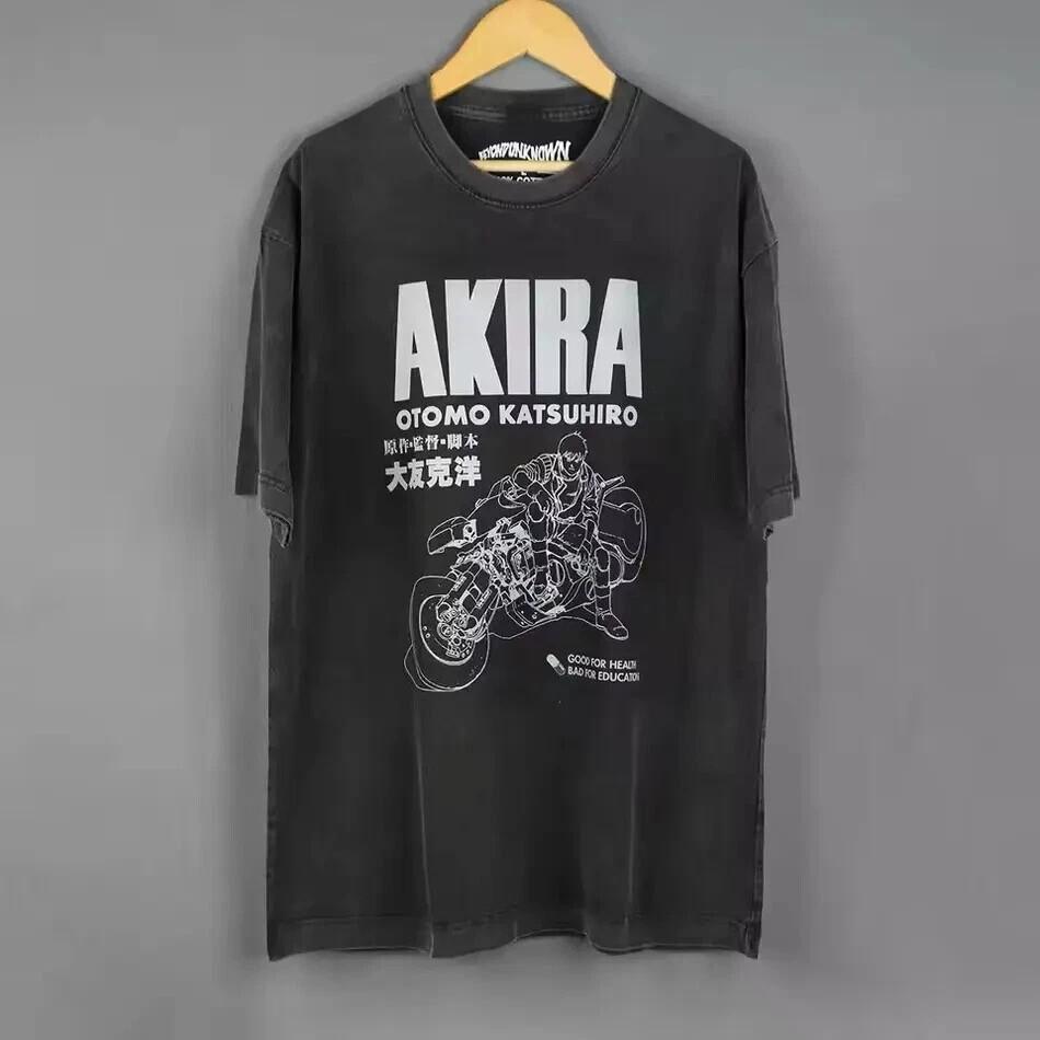 

AKIRA Аніме Графічна Чорна Футболка З Коротким Рукавом Унісекс Чоловіки Жінки S-5XL Унісекс Футболка L