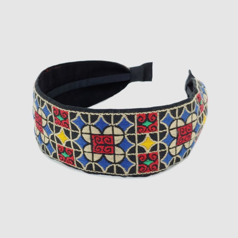 LALA Ethnisches Gitter Haarband P-BLAUBEIGE