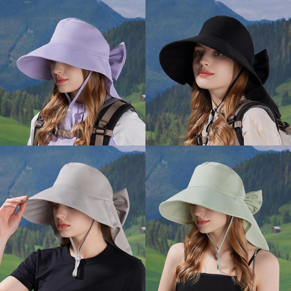 Summer Outdoor Fashion Hat With Sunshade And Neck Protection For Women