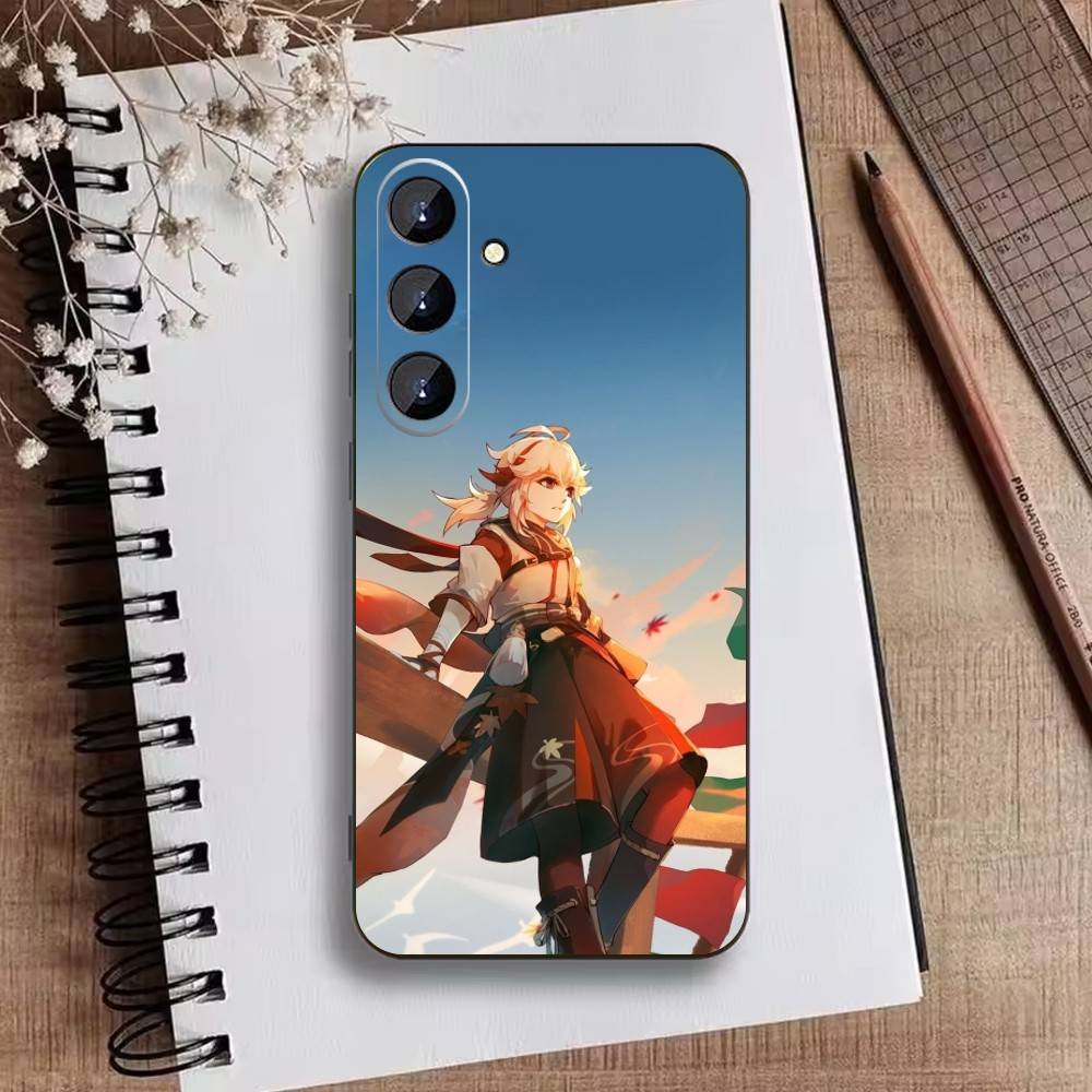 GEnshin Y-KKaedehara Kazuha Phone Case For Samsung Galaxy A73,21,22,32,71,53,52,51,80,5G Soft Black Cover
