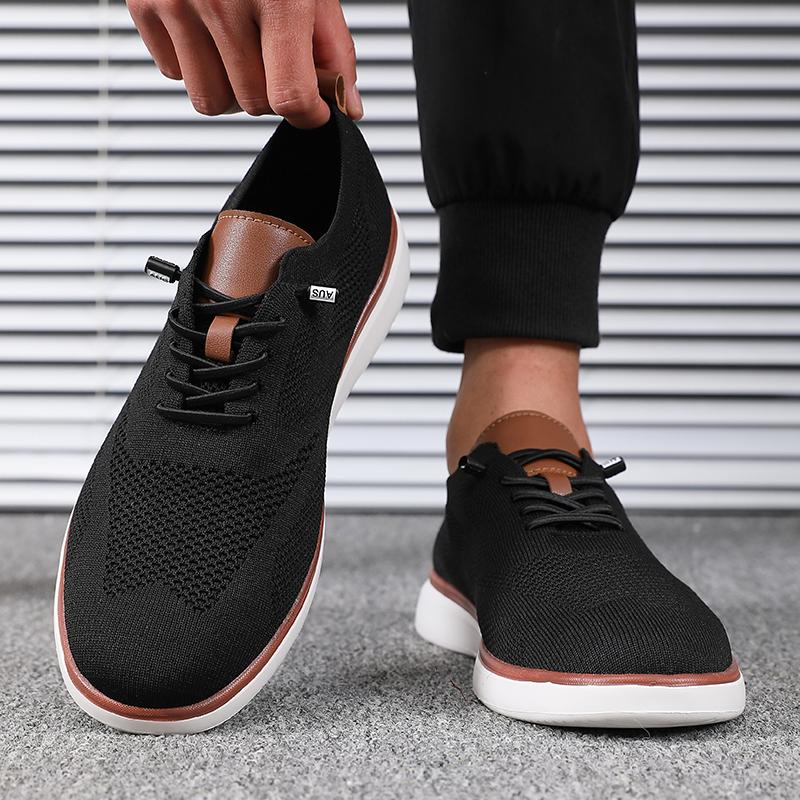 Herren Freizeit Sportschuhe Sommer Atmungsaktives Mesh Leichtgewicht Outdoor Flache Sohle Schreiben Joggen Tennis Sport Walking Herrenschuhe