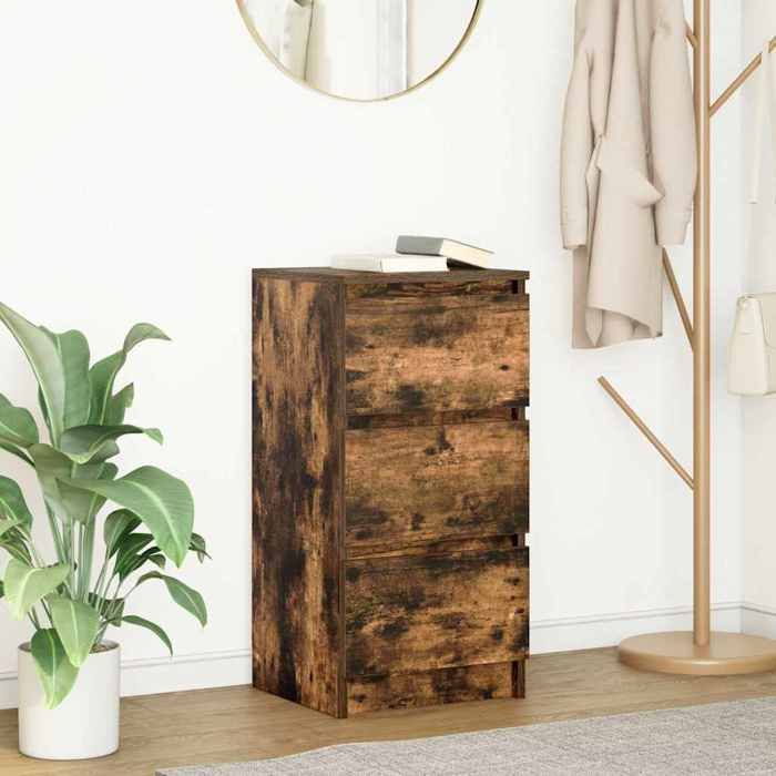 VidaXL Buffet chêne fumé 37,5x35x76 cm bois d'ingénierie 861728