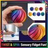 3D-Printed Ball - A Colorful Gradient Stress-reducing Desktop Toy, A Creative Deformable Sculpture That Helps Improve Concentration And