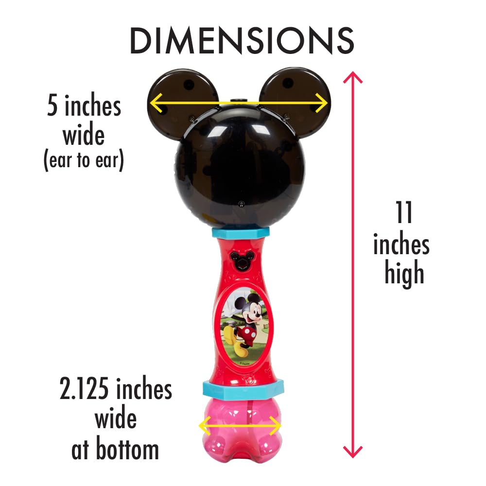 Disney Mickey Mouse Light and Sound Bubble Wand with Bubble Solution 20511