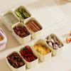Clear Divided Serving Tray Plastic Seasoning Separator Box Portable Candy Organizer  for Home