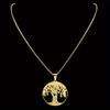 Fashionable High-end Tree of Life Medallion Pendant Necklace Jewelry