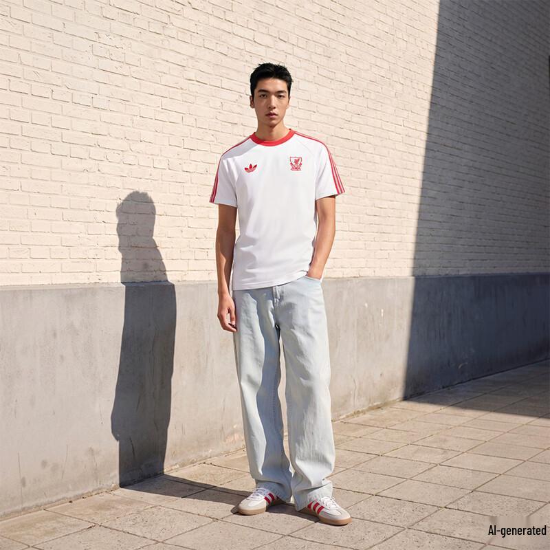 adidas T-shirt retrò a maniche corte da uomo del Liverpool