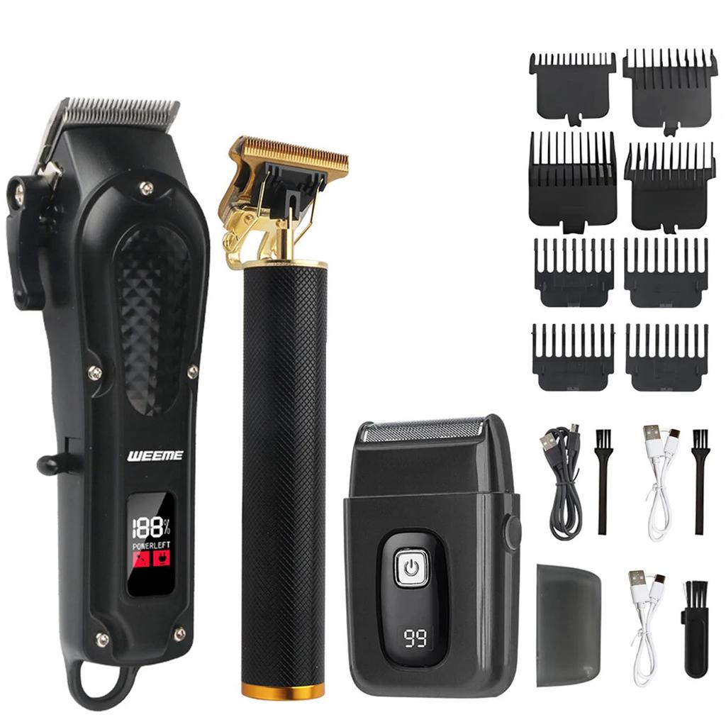 WEEME 806 Electric Hair Clipper UBS Rechargeable Cordless Beard Trimmer Men Powerful Electric Hair Clipper Trimming Tool
