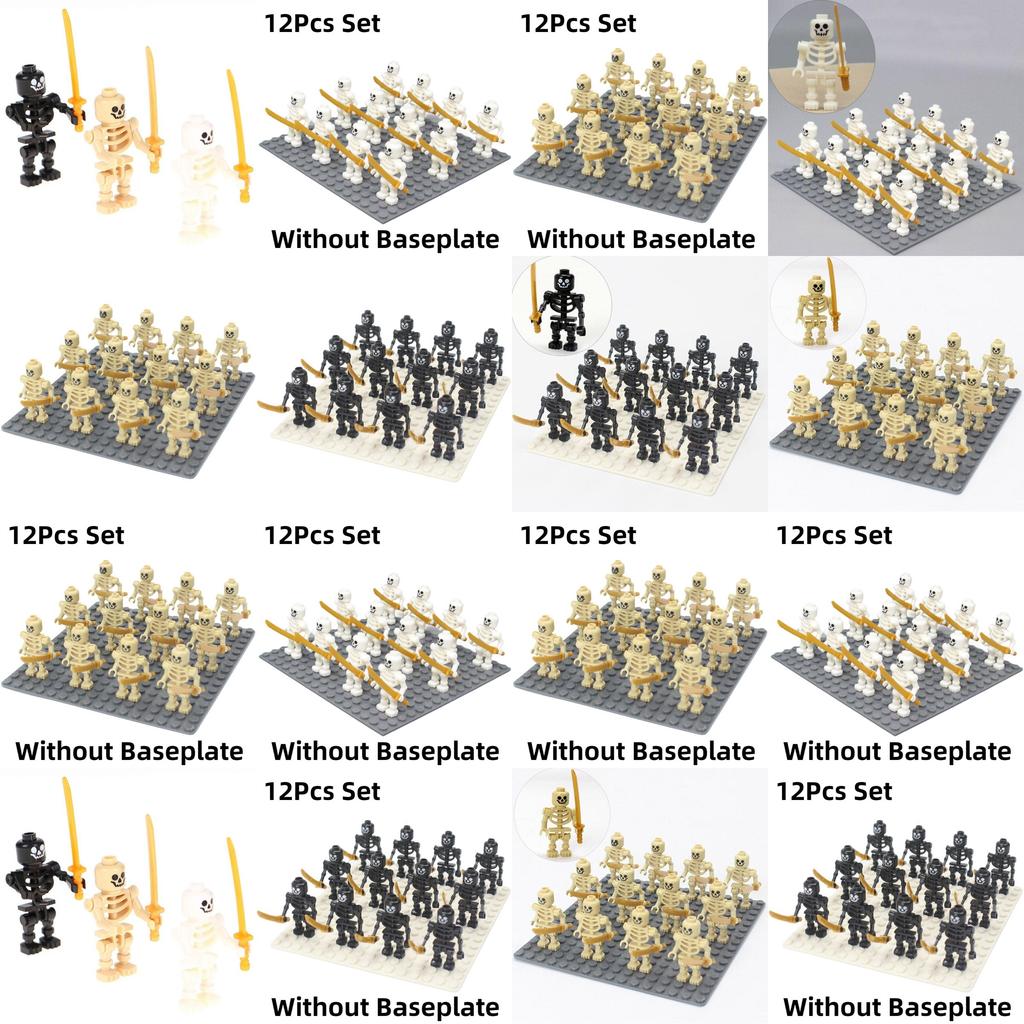 Lojo Ninja Scheletro Soldato Blocchi da Costruzione Plastica ABS Particelle Mini Figure da Costruzione