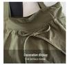 Fashionable Canvas Shoulder Handbag with Bow Accent and Wrinkled Texture – Large Capacity Tote/School Bag