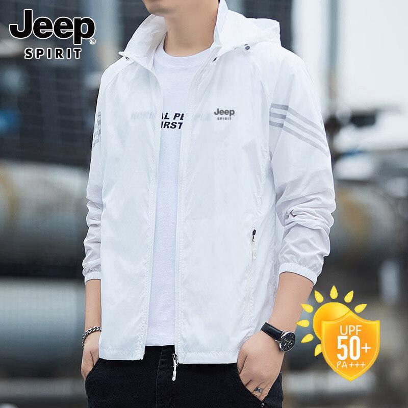 JEEP SPIRIT Men s UPF 50+ Ice Silk Sun Protection Jacket M