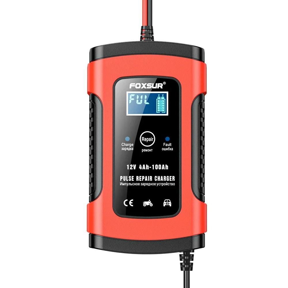 

12 В 5 А автоматическое зарядное устройство для автомобильного аккумулятора Power Pulse ремонтные зарядные устройства для влажной и сухой свинцово-кислотной батареи цифровой для внедорожника ЖК-дисплей US Plug оранжевый