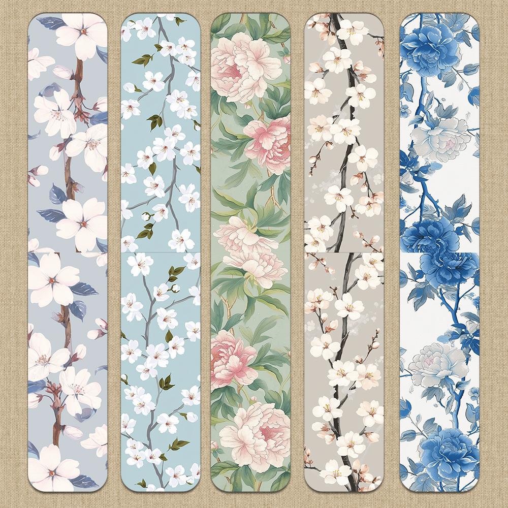 5pcs Flower Magnetic Bookmarks for Books, Multi Fresh Floral Pattern Magnet Page Clips Marker Unique Reading Gift