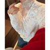 Women's Lace Long Sleeve Spring Layering Top - 2026 Korean Style Fashion