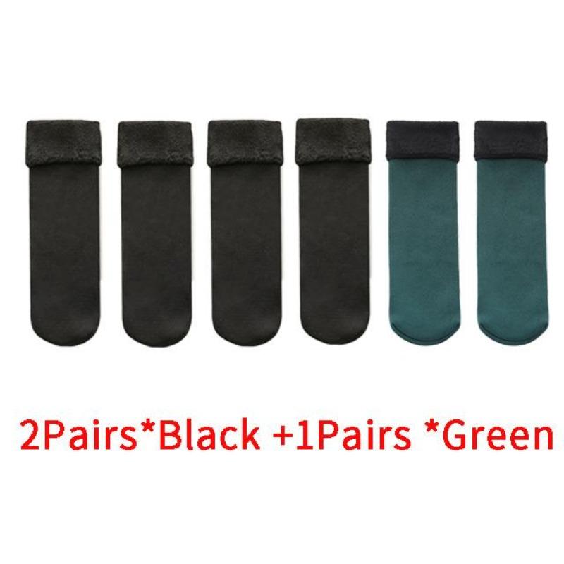 1 o 3 Paia Calzini Termici Invernali Unisex Caldi Spessi Lana Cashmere Neve Calzino Senza Cuciture Velluto Morbido Stivali Pavimento Calzini per Dormire