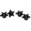 Ideastore Air Valve Cap Tire Air Valve Star Star Set of 4 (Black)