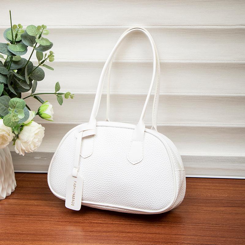 New handbag lychee pattern simple and fashionable shoulder women's bag mobile phone bag