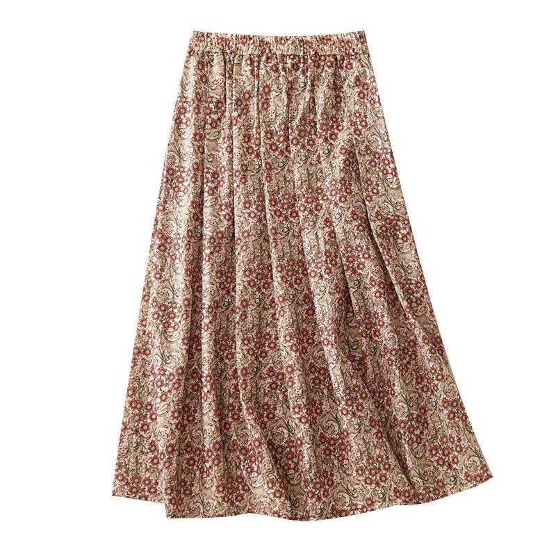 Summer 2025 Plus Size Casual Loose Printed Skirt