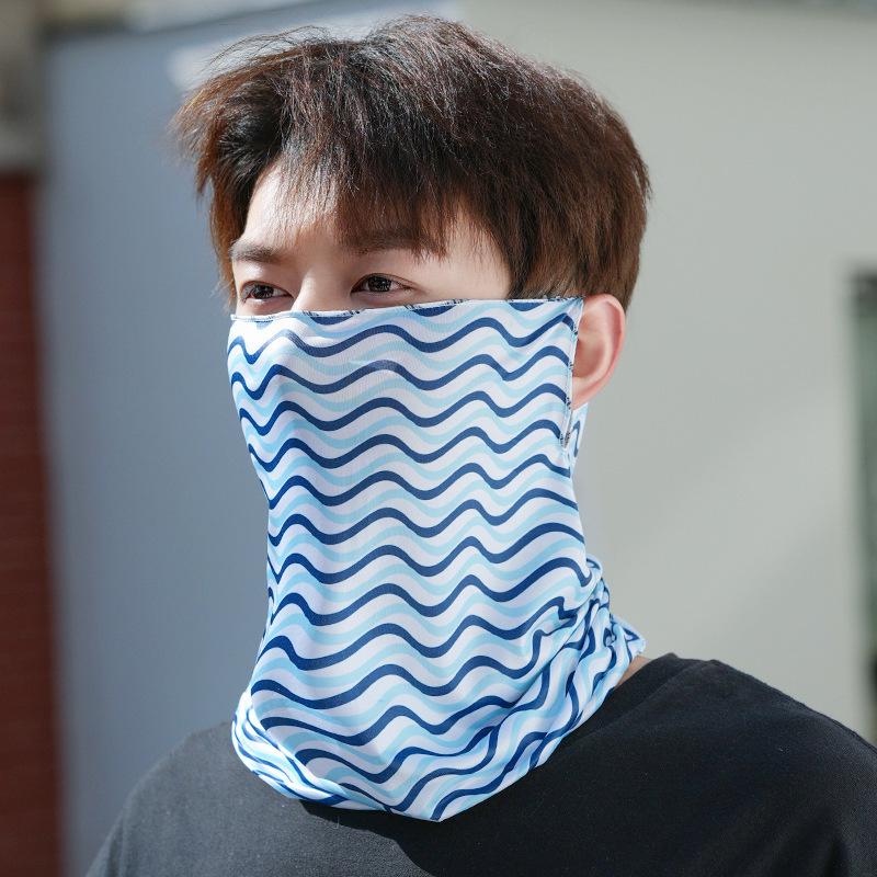 Unisex UV Protection Breathable Face Mask & Neck Gaiter with Ear Loops for Summer Cycling