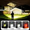 Multifunctional COB Keychain Light with Hand Wave Sensor Portable Clip-on LED Flashlight Hat Headlight for Outdoor Working