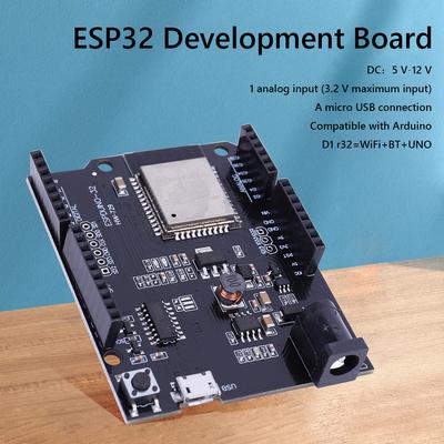 ESP32 para Wemos D1 Mini para Arduino UNO R3 D1 R32 Placa de Desarrollo WIFI compatible con Bluetooth DC 5V-12V CH340 4M Memoria Uno