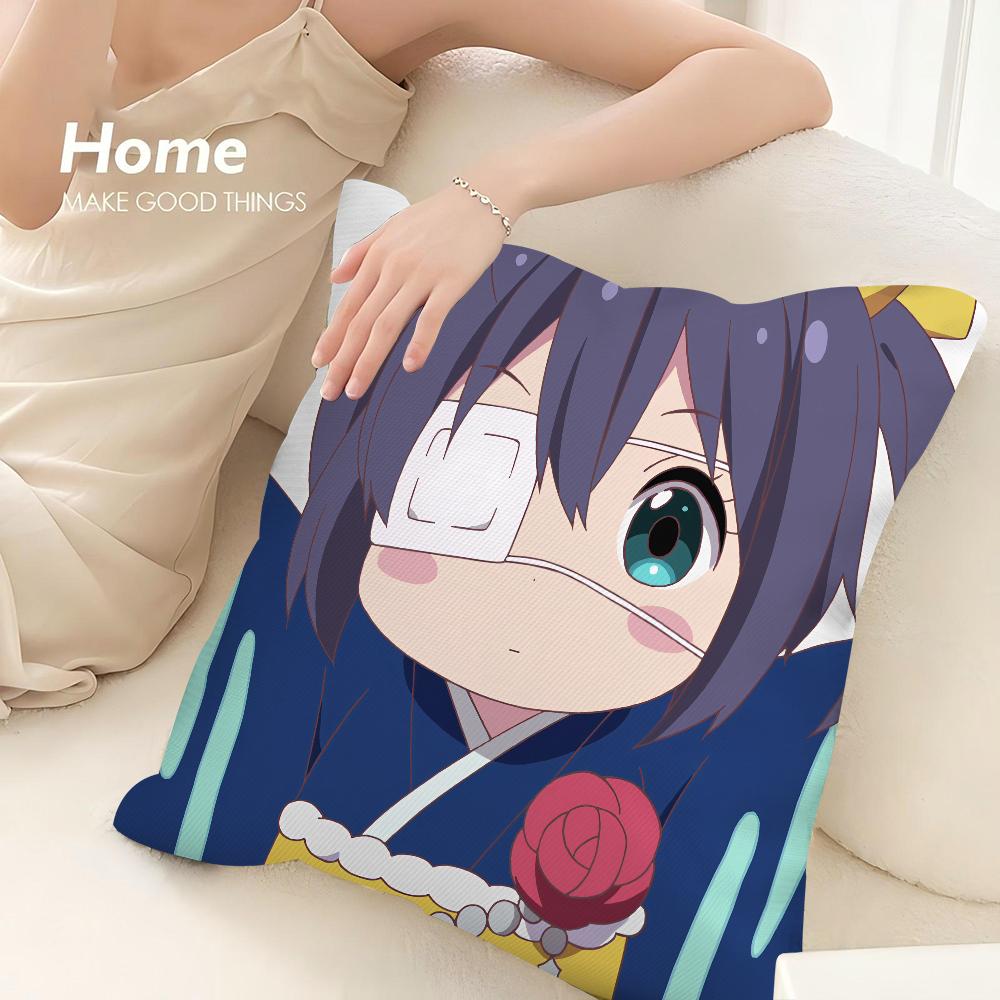 Anime T-Takanashi Rikka Pillow Case Sofa Decorative Home Double-sided Print Plush Square Throw Pillow Covers Cushion Decor Cover