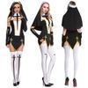 Dámský kostým jeptišky Cosplay Karneval Halloween Fantazie Maškarní šaty Dívčí sukně Halloween spodní prádlo Set sukně Spodní prádlo