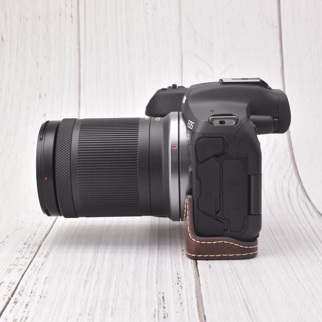 Kinokoo EOS R7 Hülle, Canon EOS R7 Cover, EOS R7 Body Case, PU-Leder, Akkuwechsel, Stativmontagefähig