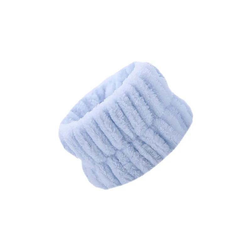 One Pair Washing Face Spa Wrist Washband Hair Band Solid Color Microfiber Absorbent Hair Accesories Headwrap Handmade Makeup