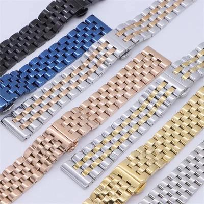 Solid Stainless Steel Watch Band 10-24mm Width Wristband Watch Straps Replacement Men And Women Watch Accessories 6019#