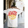 Men'S Graphic T-Shirts, Men'S T-Shirts with Front And Back Patterns, Summer Men'S Round Neck Short Sleeve T-Shirt, Men'S Fashion Versatile Top