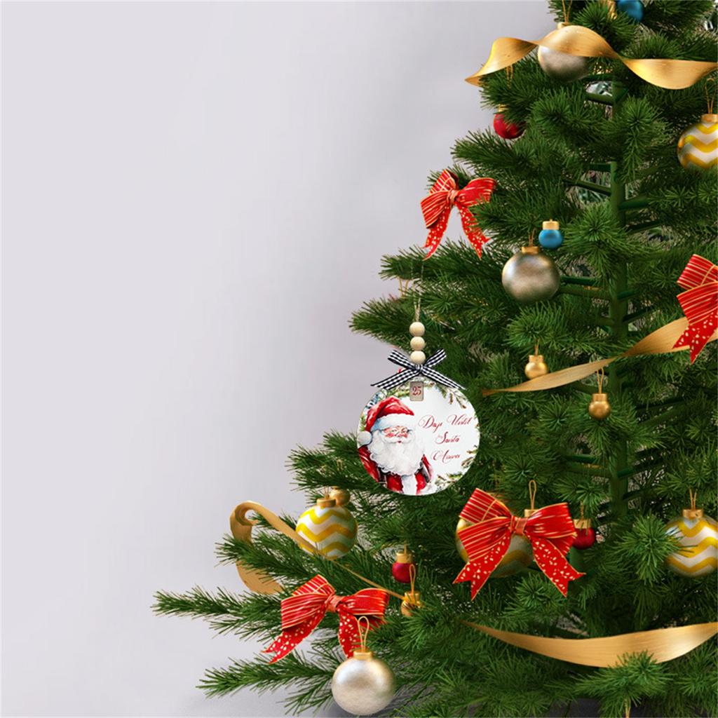 Christmas Calendar Timing Rotating Wooden Pendant, Wooden Sign Wall Hanging, Christmas Tree Ornaments
