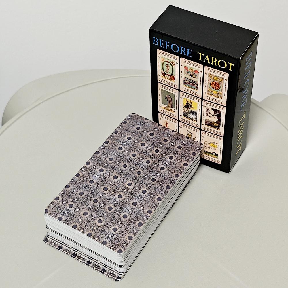 Before Tarot Deck 78 Stück Tarotkarten mit Schlüsselwörtern Ein Moment zuvor 10,3*6cm