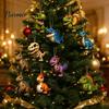 Decorative Acrylic Pendants Christmas Dinosaur Countdown Calendar, 24Pcs Ornament Set with Cute Party Favors Dino Designs, Holiday Tree Hanging Decor