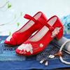 2026 Woman's New Chinese Traditional Low Heel Embroidered Shoe Soft Sole Non Slip Ethnic Style Mary Jane Shoe Cheongsam Shoes