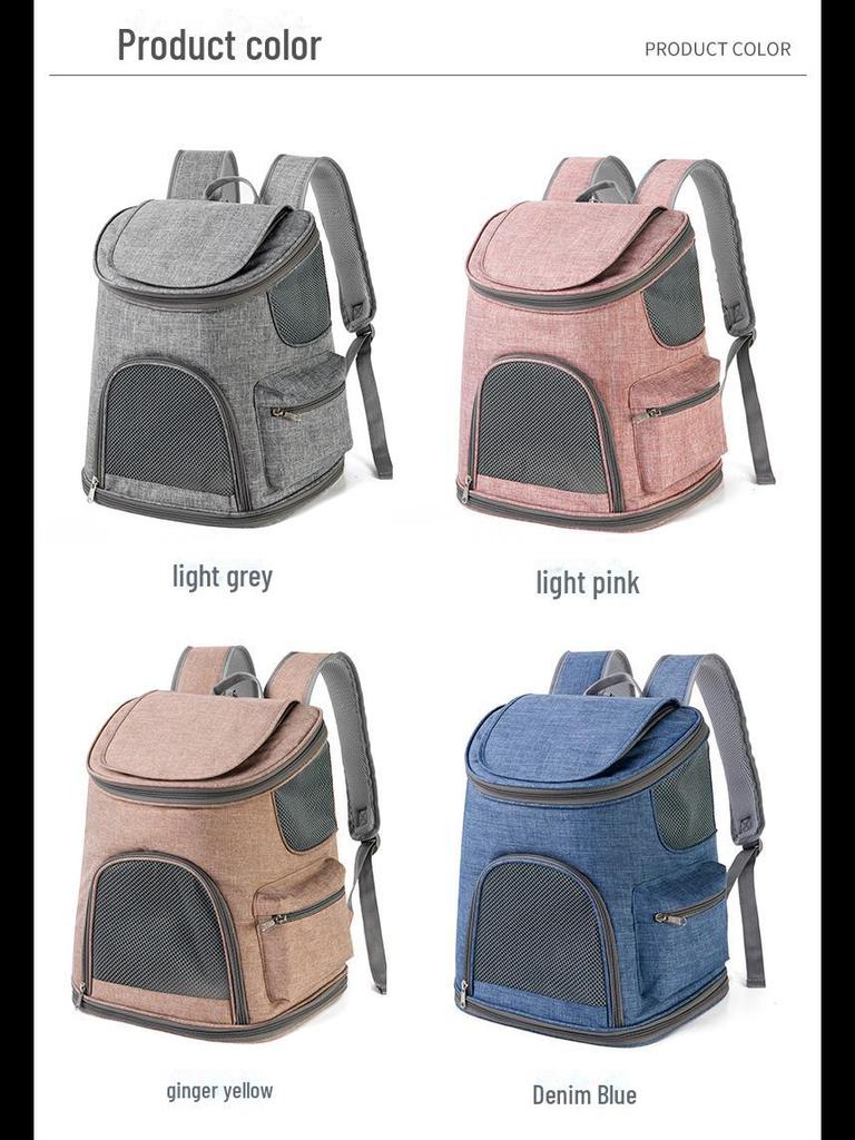 Portable Foldable Pet Backpack - Breathable, Wear-resistant Oxford Cloth for Cats and Dogs