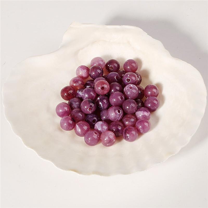 8-10mm Small Round Acrylic Beads for DIY Children's Necklaces and Earrings