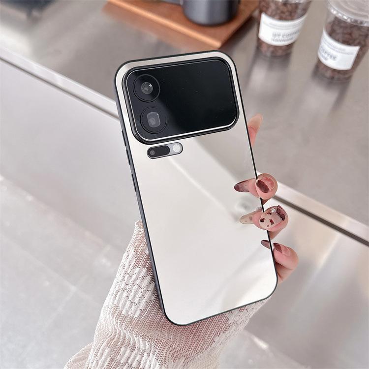 Applicable To Xiaomi 17Pro Mirror Mobile Phone Case 17ProMax Women's Makeup Mirror All-inclusive Protective Case S25FE Mirror Case