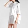 Puma Archive Series Solid Color Logo Sports Knitted Breathable Fashion Pleated Casual Skirt Women skirts White 576463-02