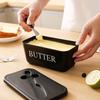 Butter Box with Lid - Airtight Food Storage Container for Butter, spreads, condiments - Clear Lid Window, Space-Saving Kitchen Organizer - Durable