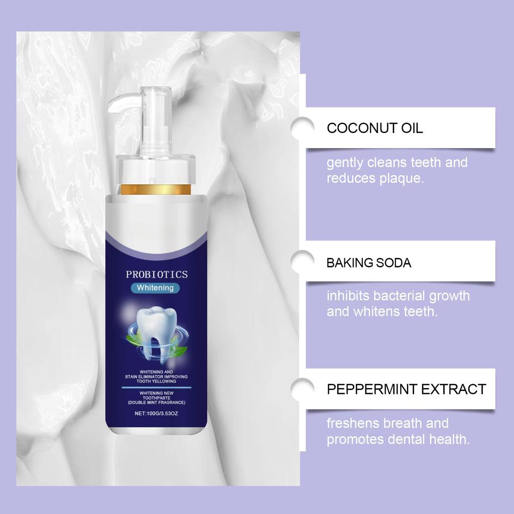 Tandkräm Känsliga tänder Blekning Fläckar Melaninborttagning Stärker emaljen Frisk mintsmak Vita tänder Rengöring Tandköttsvård