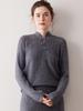 Women's 2025 Retro Chinese Style Frog Button Cashmere Pullover Sweater