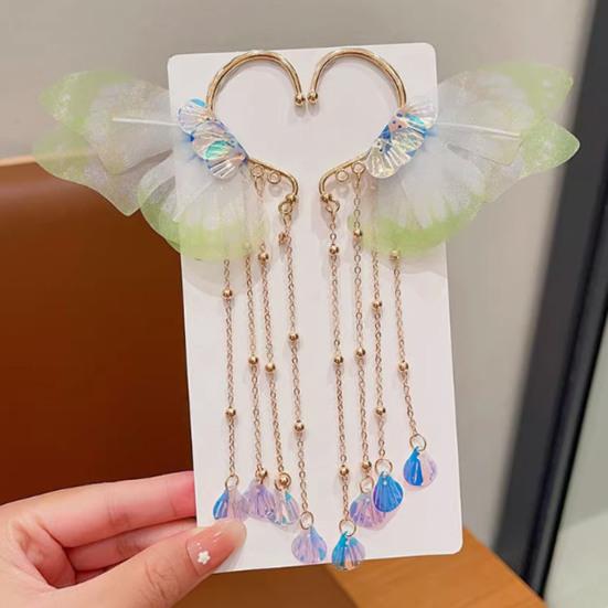 Girl Hair Pin Bowknot Starfish Shell Faux Pearls Chain Decor Kids Hair Clip Princess Headwear Hair Accessories