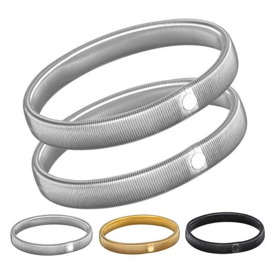 2Pcs Arm Rings Adjustable Elastic Unisex Armbands Non-marking Shirt Cuffs Hair Rope Fashion Decoration
