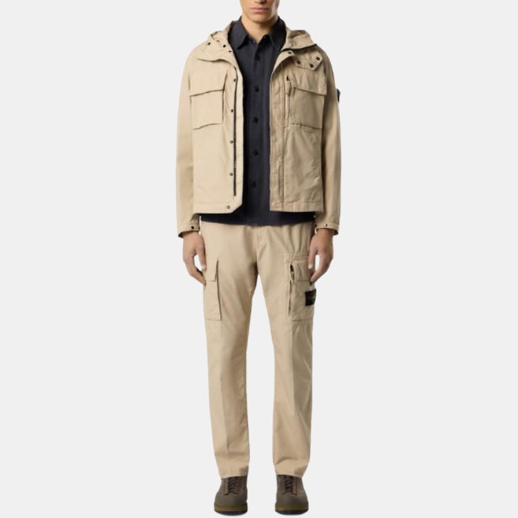 STONE ISLAND Logo Patch Hooded Jacket K2S15Q100012S0240-V009A