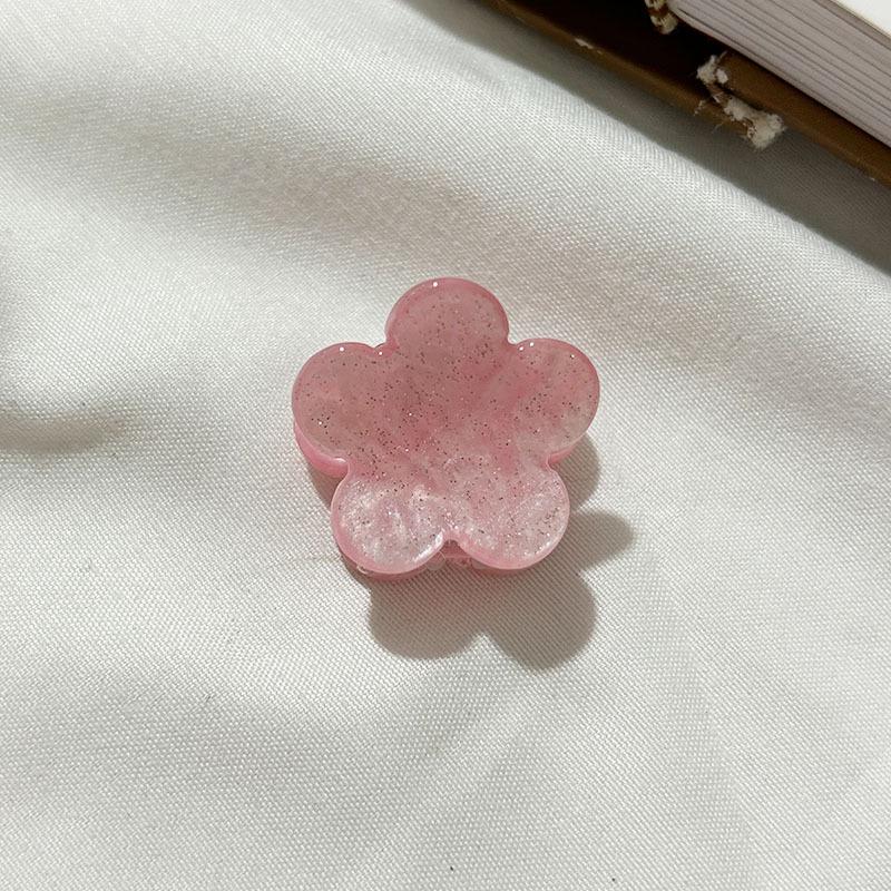 Ins  Cute 2.5cm Mini Little Flower Hair Clip Simple Cute Acetic Acid Color Magic Top Clip Side Clip Hair Accessories