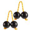 2Pcs African Rhythmic Ball Adjustable Black Comfortable African Shaker Rattle Ball for Entertaining