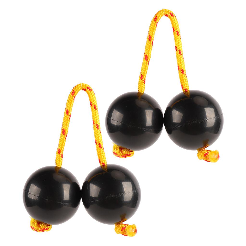 2Pcs African Rhythmic Ball Adjustable Black Comfortable African Shaker Rattle Ball for Entertaining